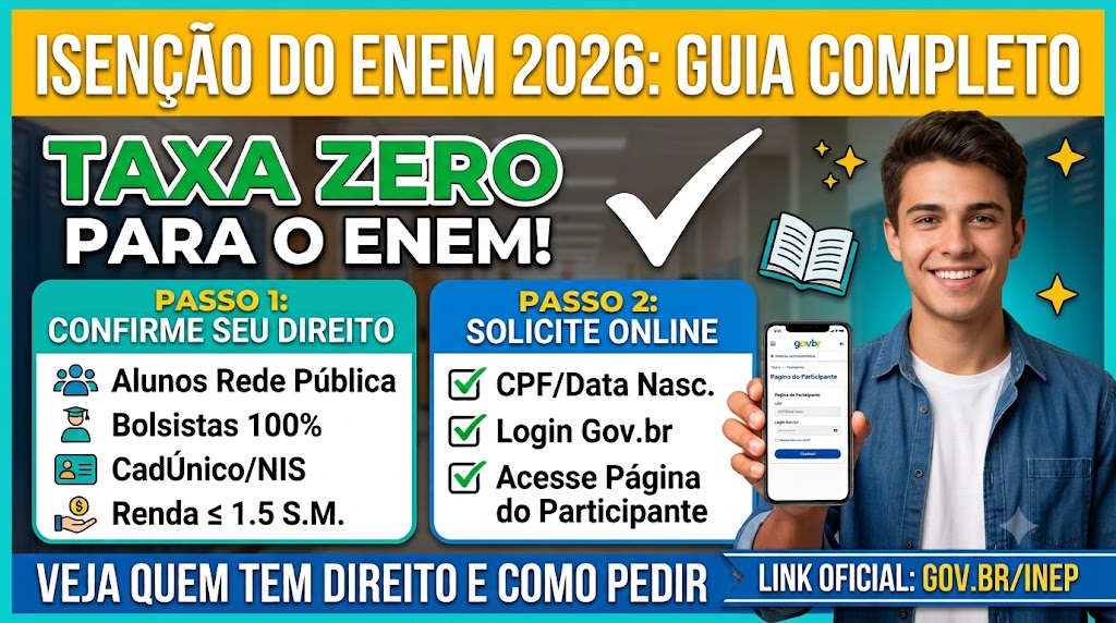 ENEM Grátis? Passo a Passo para Pedir a Isenção - News