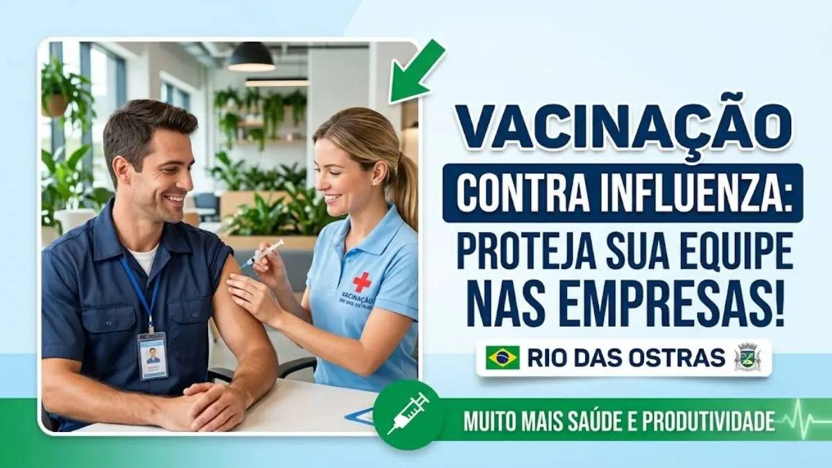 Capa de artigo sobre vacinação coletiva contra Influenza na cidade de Rio das Ostras